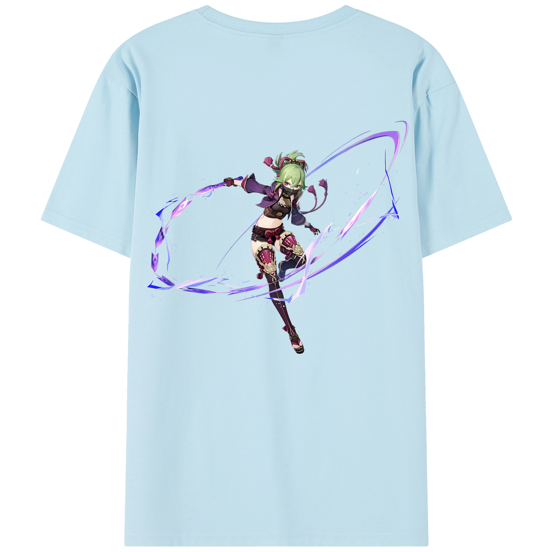 げんし神  久岐忍 くき しのぶ genshin Kuki Shinobu 綿100％半袖Tシャツ（背面プリント）